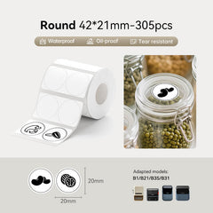 NIIMBOT Round Label Tape for B21, B1, B3S, K3-15