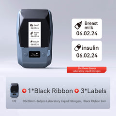 NIIMBOT M2 withe 1 black ribbon 3 30x20mm labels