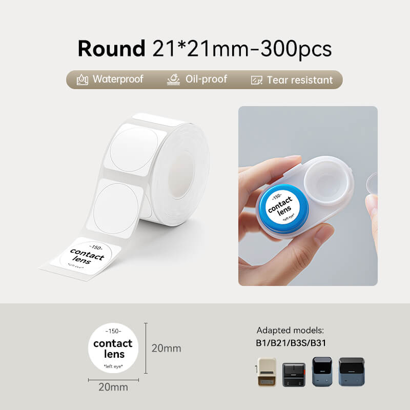 NIIMBOT Round Label Tape for B21, B1, B3S, K3-13