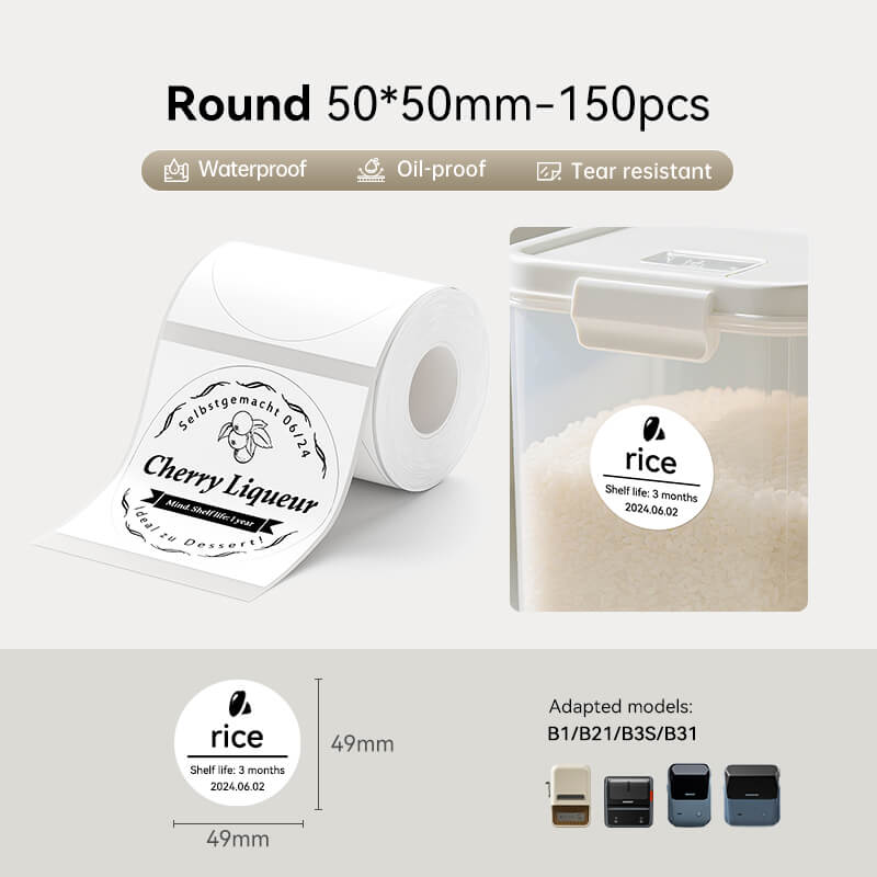 NIIMBOT Round Label Tape for B21, B1, B3S, K3-11