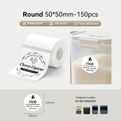 NIIMBOT Round Label Tape for B21, B1, B3S, K3-11