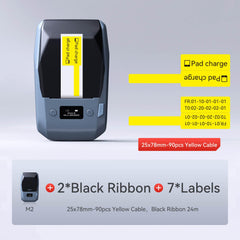 NIIMBOT M2 withe 1 black ribbon 7 25x78mm yellow labels