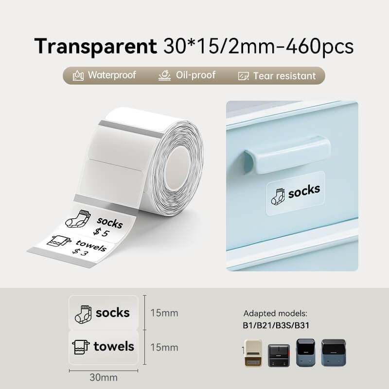 NIIMBOT Clear Label Tape for B21, B1, B3S, K3-13
