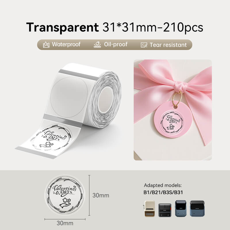 NIIMBOT Clear Label Tape for B21, B1, B3S, K3-18