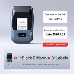 NIIMBOT M2 withe 1 black ribbon 3 40x20mm labels