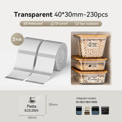 NIIMBOT Clear Label Tape for B21, B1, B3S, K3-21