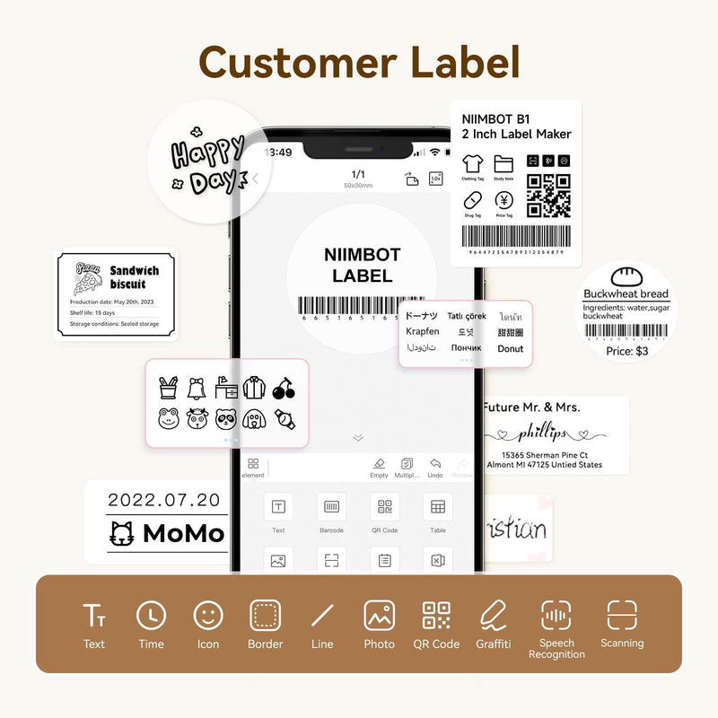 NIIMBOT Clear Label Tape for B21, B1, B3S, K3-8