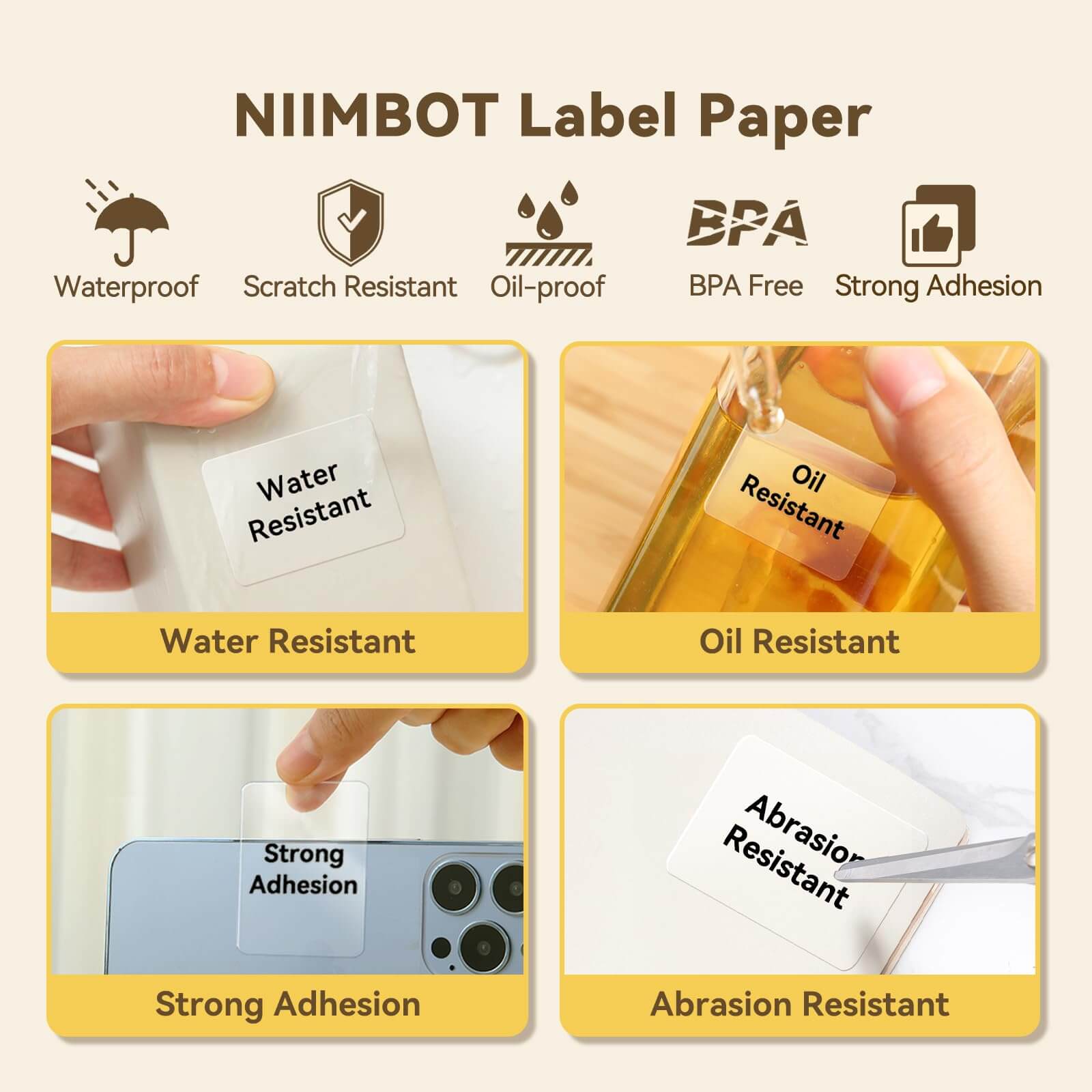 NIIMBOT Clear Label Tape for B21, B1, B3S, K3-6