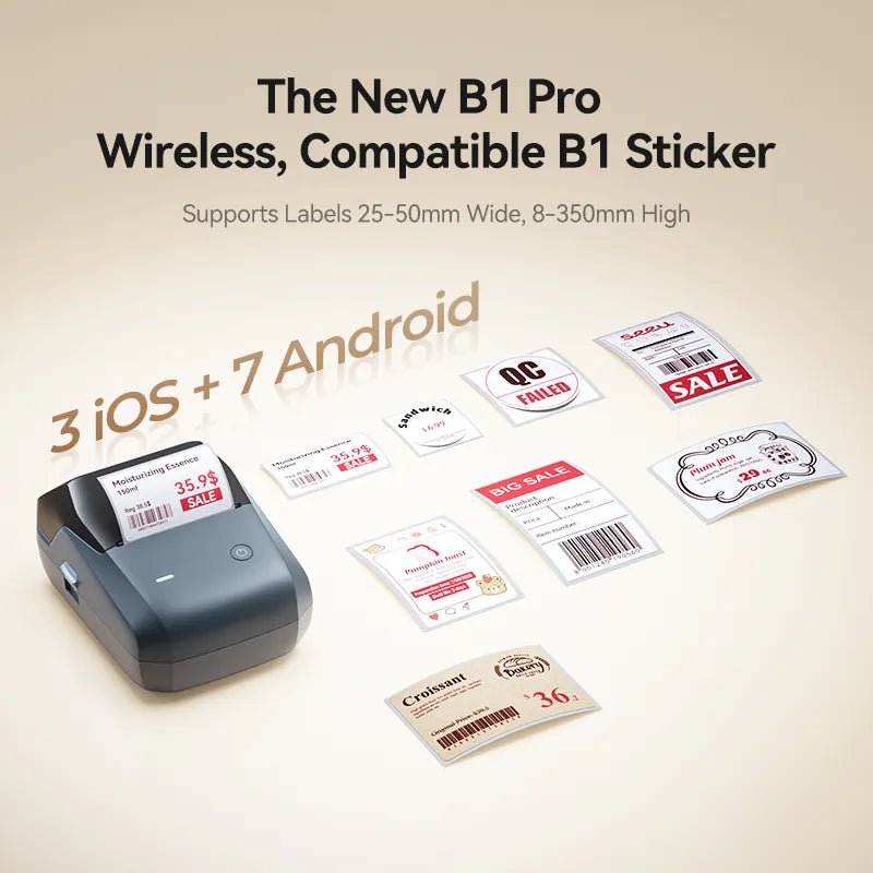 NIIMBOT B1 Pro Label Maker, 300DPI HD Label Printer, Ideal for Notes, Photos, Study and Work-8