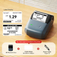 NIIMBOT B1 Pro Label Maker, 300DPI HD Label Printer, Ideal for Notes, Photos, Study and Work-2