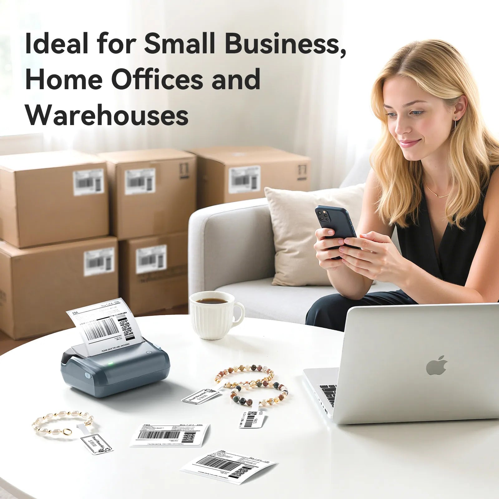 NIIMBOT B4 Inkless Thermal Label Maker for Shipping Label, Idea for bussiness&offices-3