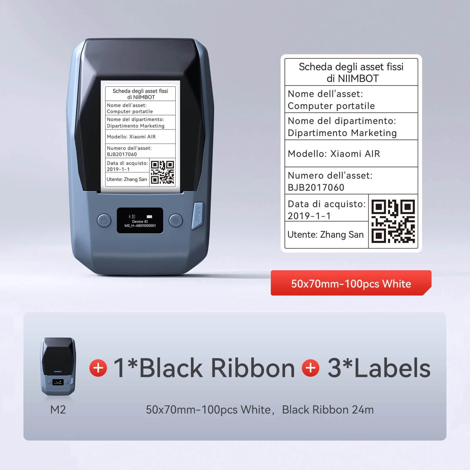 NIIMBOT M2 Label Maker with Tape 2Inch Thermal Transfer Support Color Ribbon Printing Bluetooth Sticker Printer-27