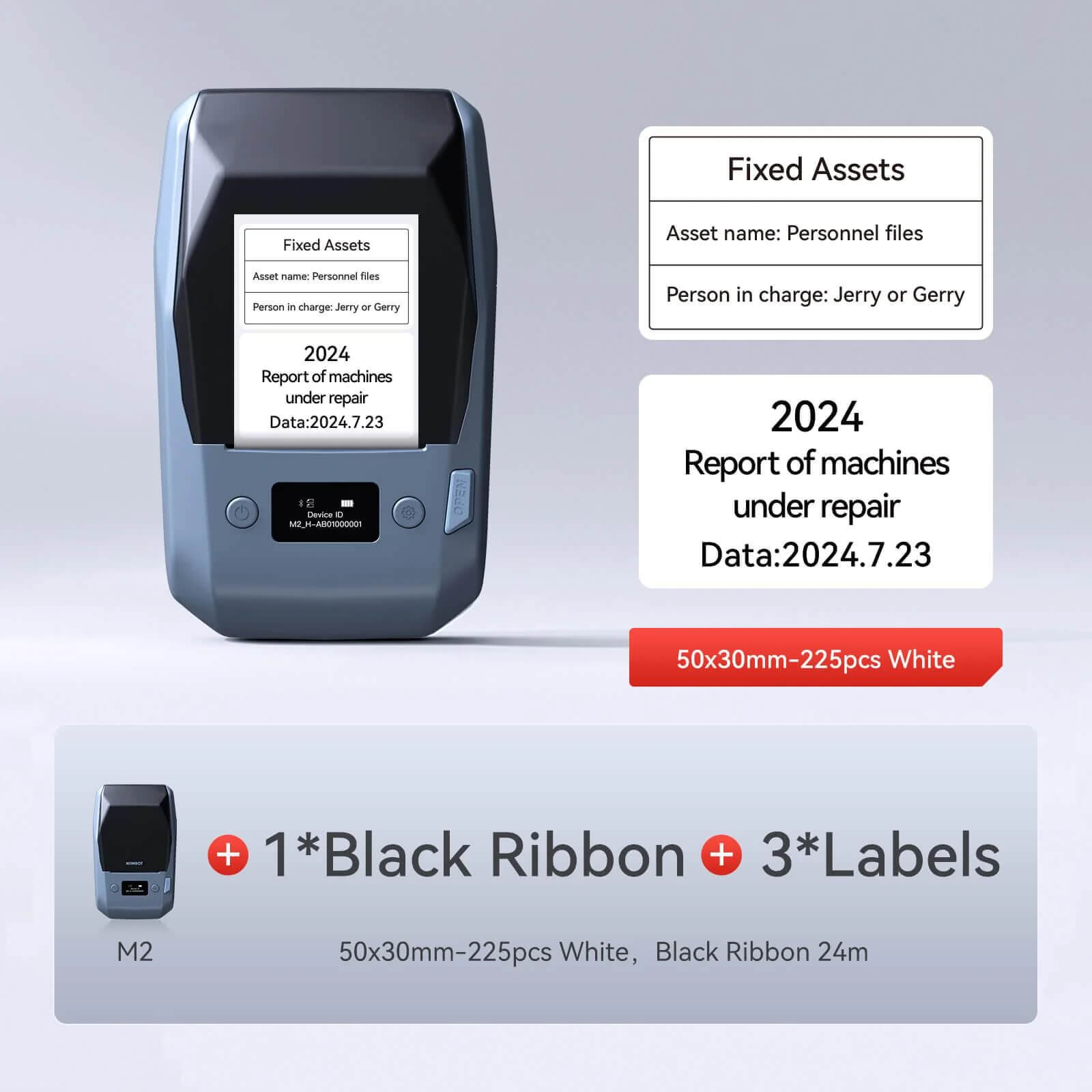 NIIMBOT M2 Label Maker with Tape 2Inch Thermal Transfer Support Color Ribbon Printing Bluetooth Sticker Printer-24